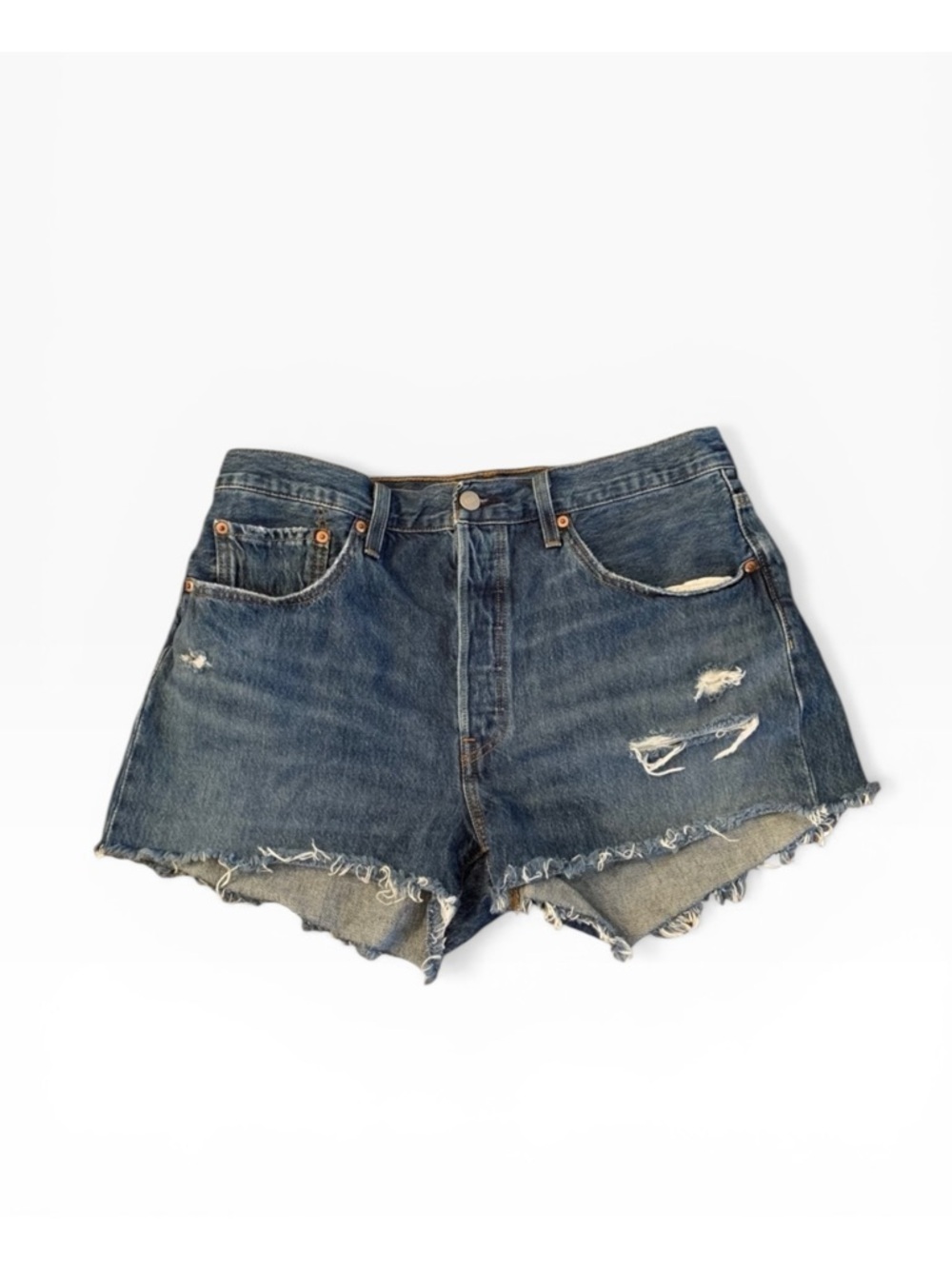 LEVI’S 501 Buttonfly Denim Jean shorts Hi Rise Sz 32